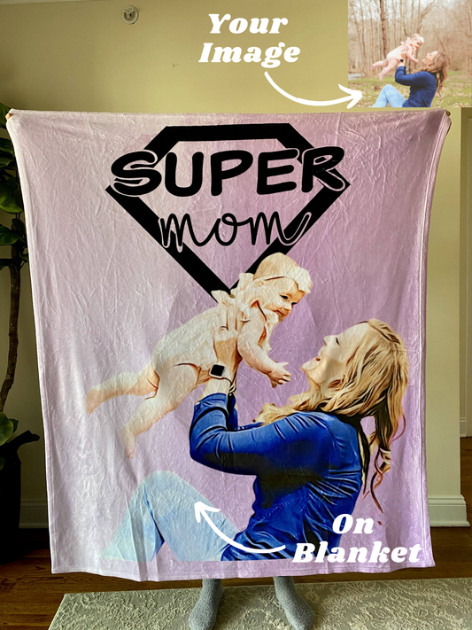 Super Mom Custom Fleece Blanket