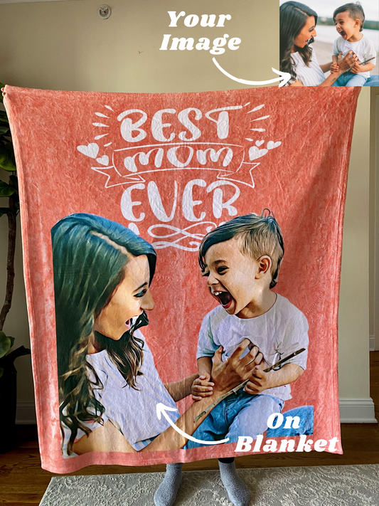 Best Mom Custom Fleece Blanket