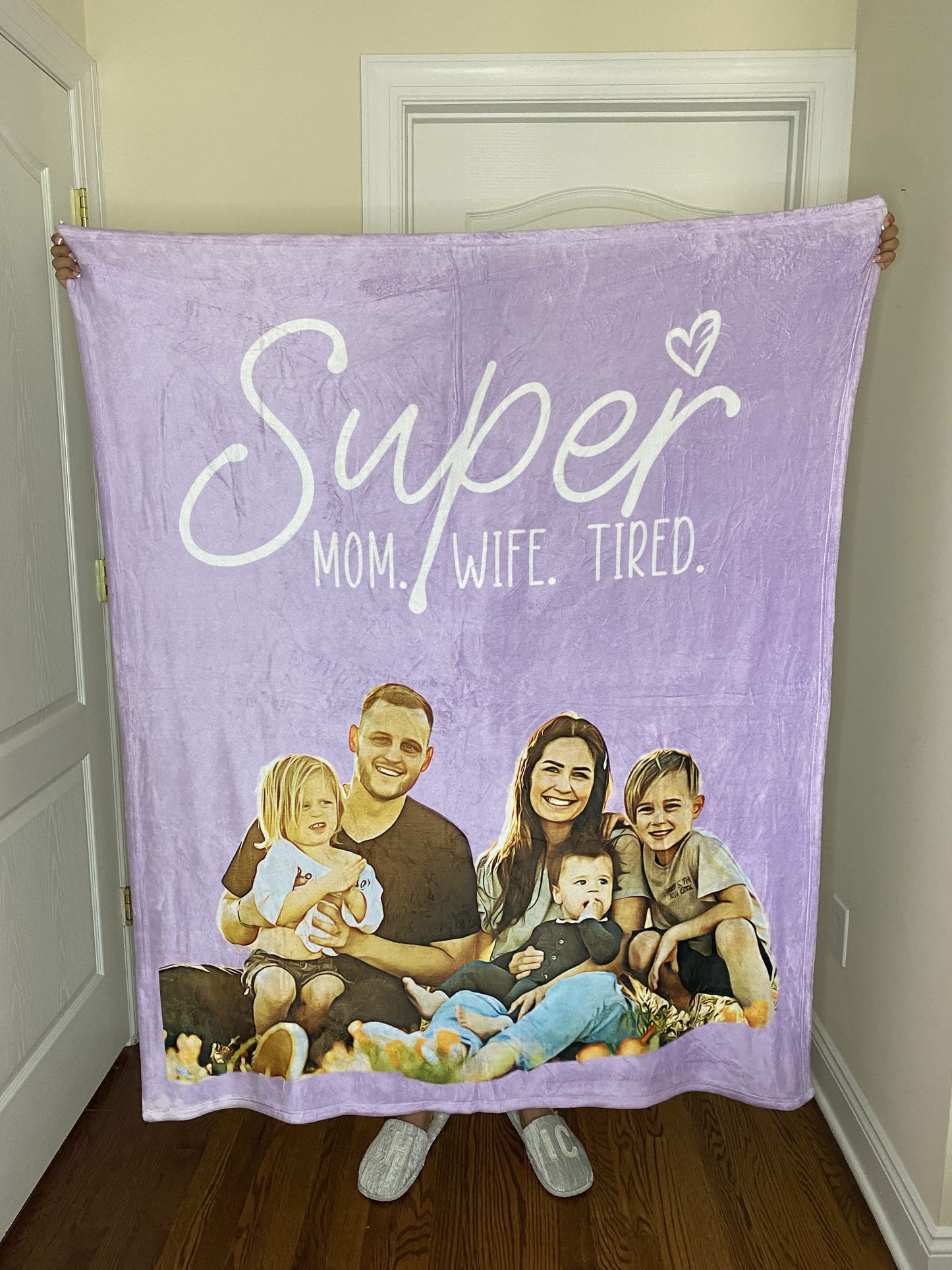 Mom Wife Custom Fleece Blanket