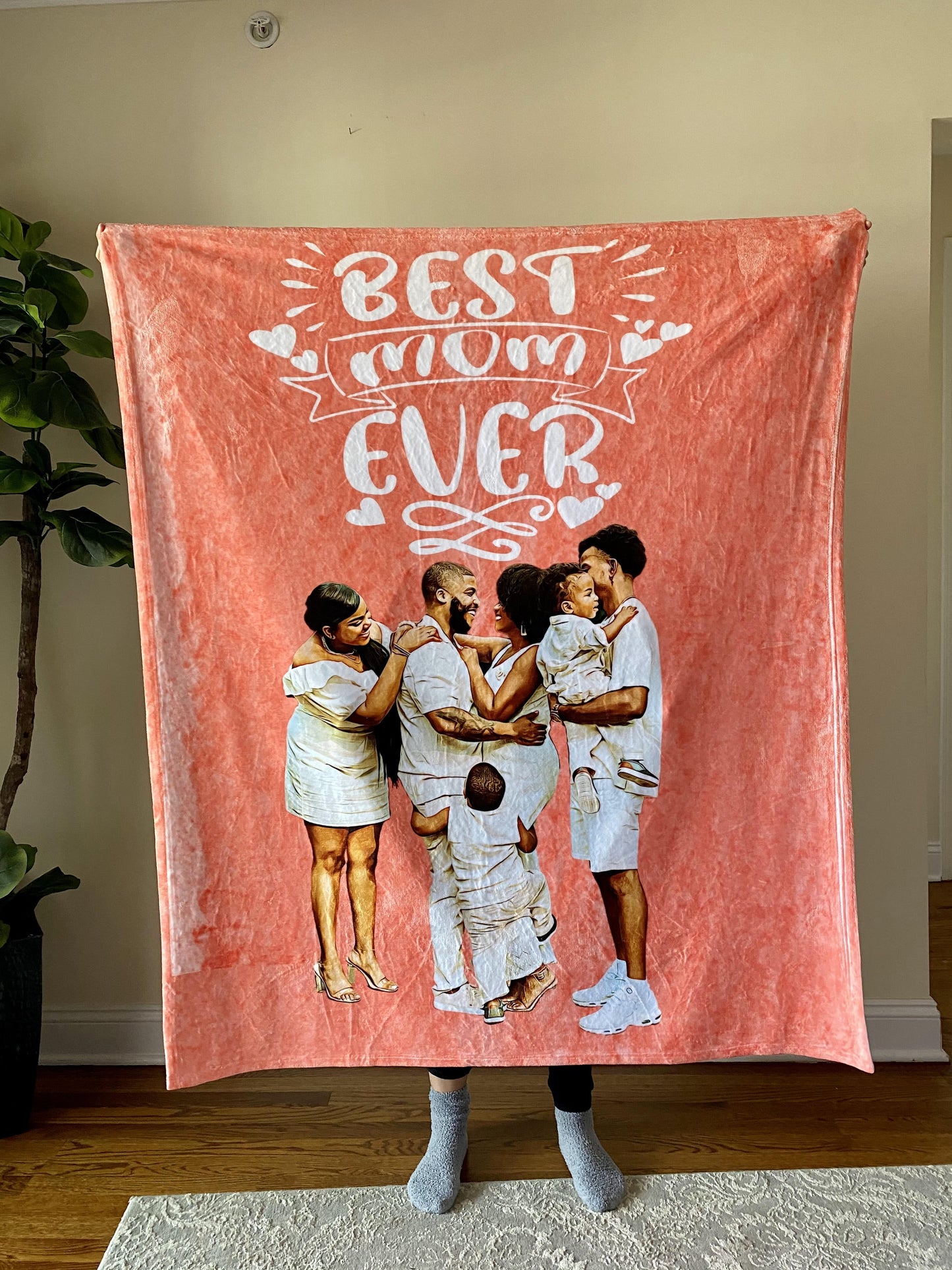 Best Grandma Nana Custom Fleece Blanket
