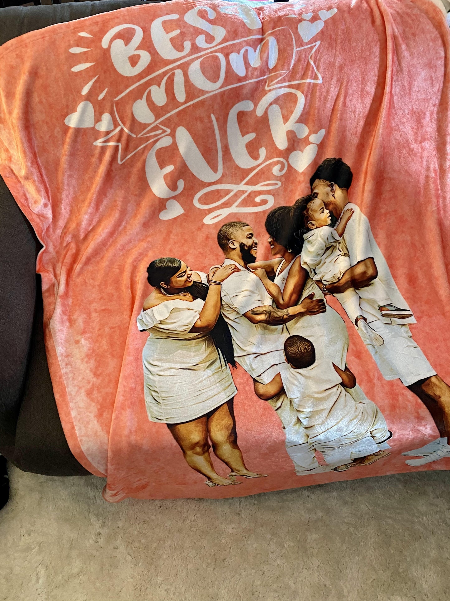 Best Grandma Nana Custom Fleece Blanket