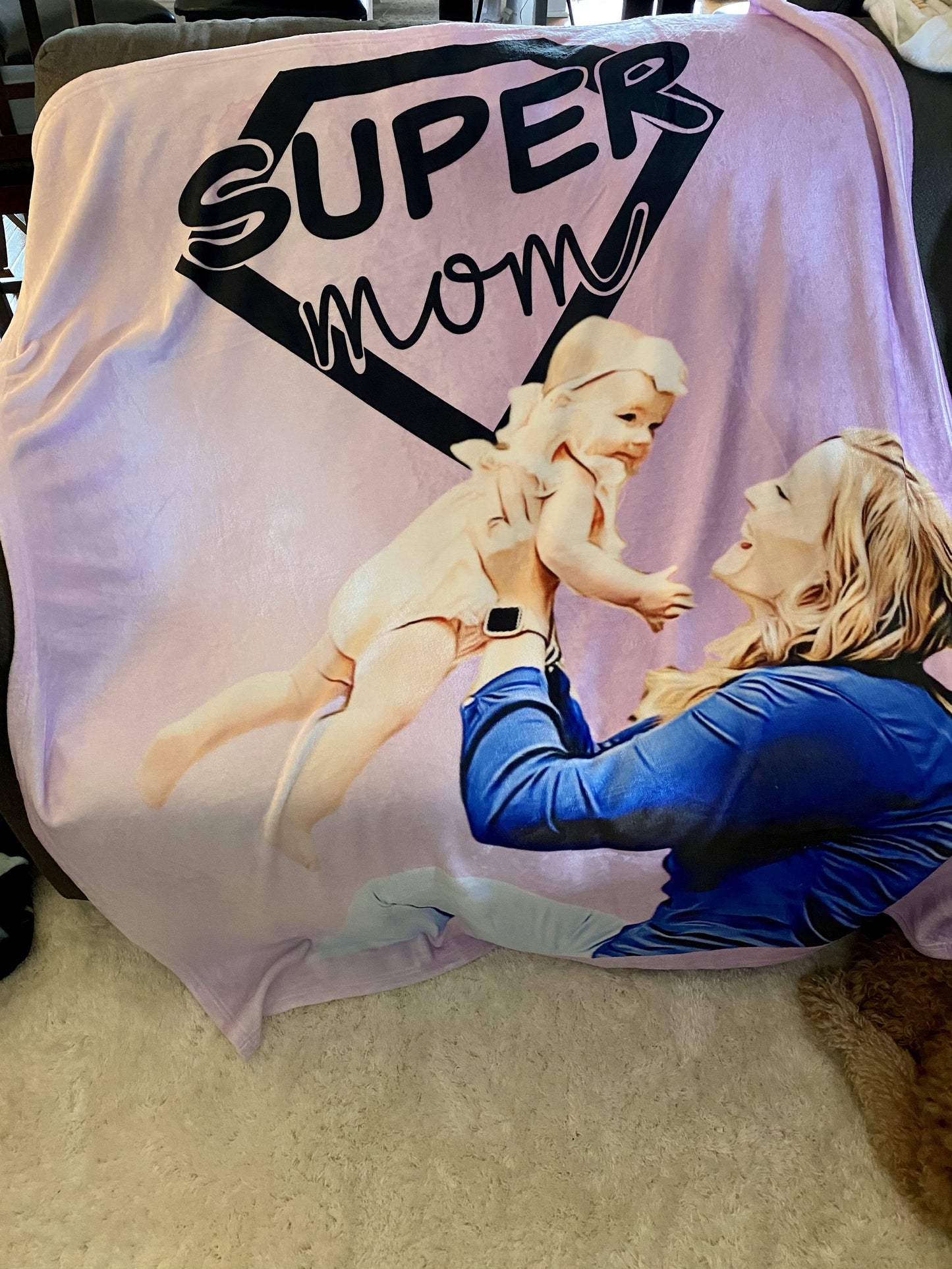 Super Mom Custom Fleece Blanket