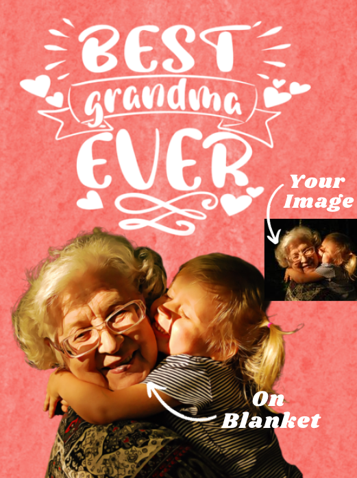 Best Grandma Nana Custom Fleece Blanket