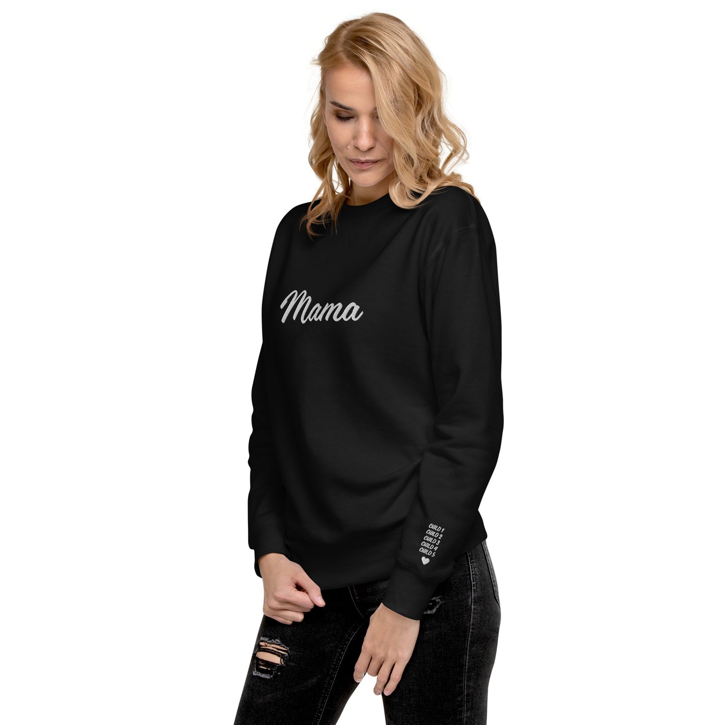 Custom Mama Premium Sweatshirt for 5 Children