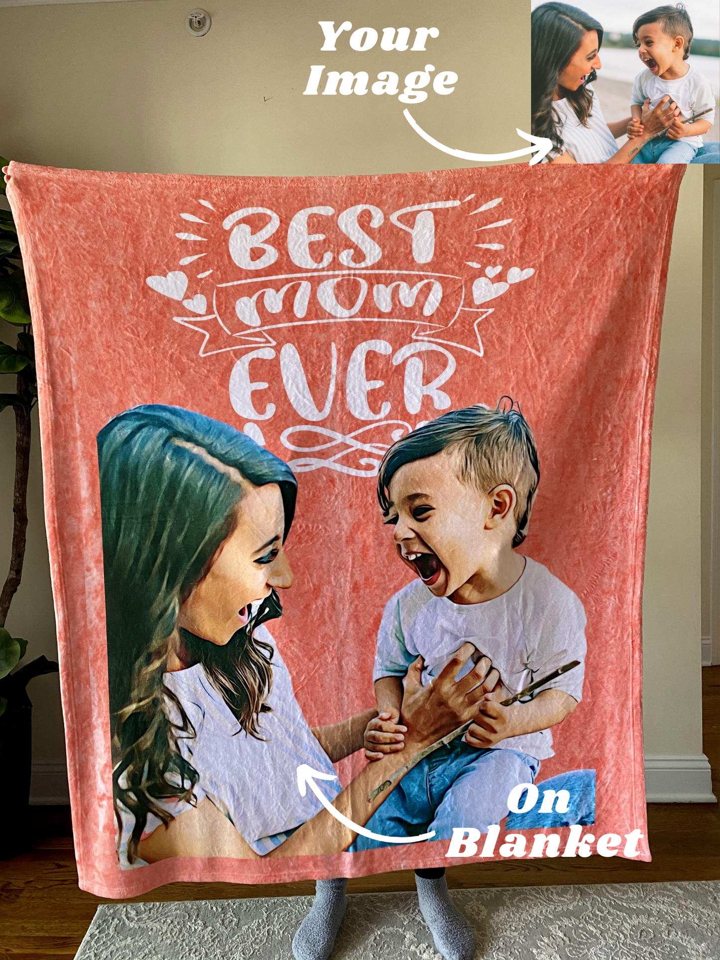 Best Mom Custom Fleece Blanket