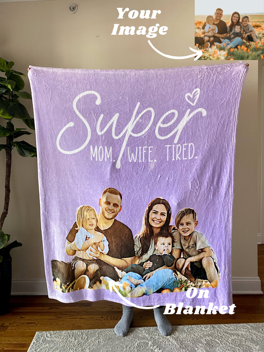 Mom Wife Custom Fleece Blanket
