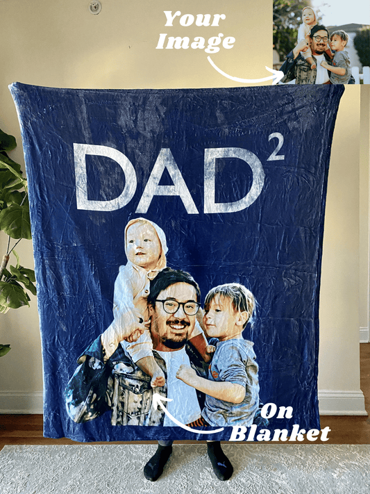 Dad 2 Custom Fleece Blanket