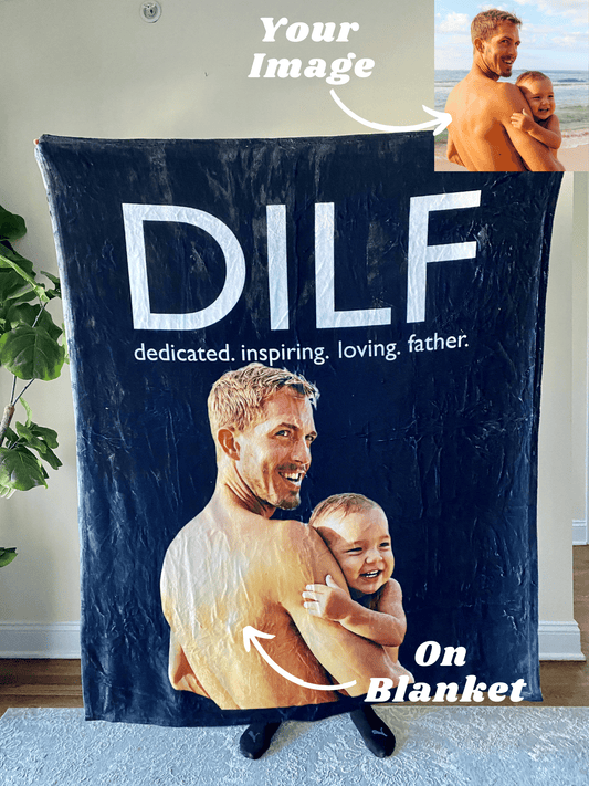 Dilf Custom Fleece Blanket