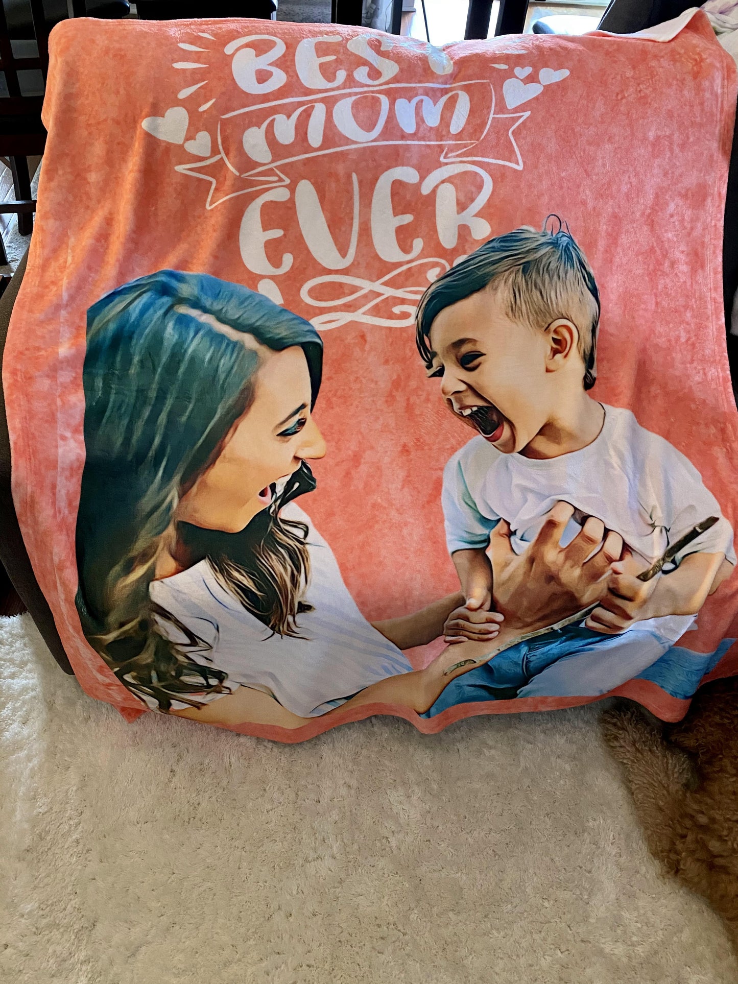 Best Mom Custom Fleece Blanket