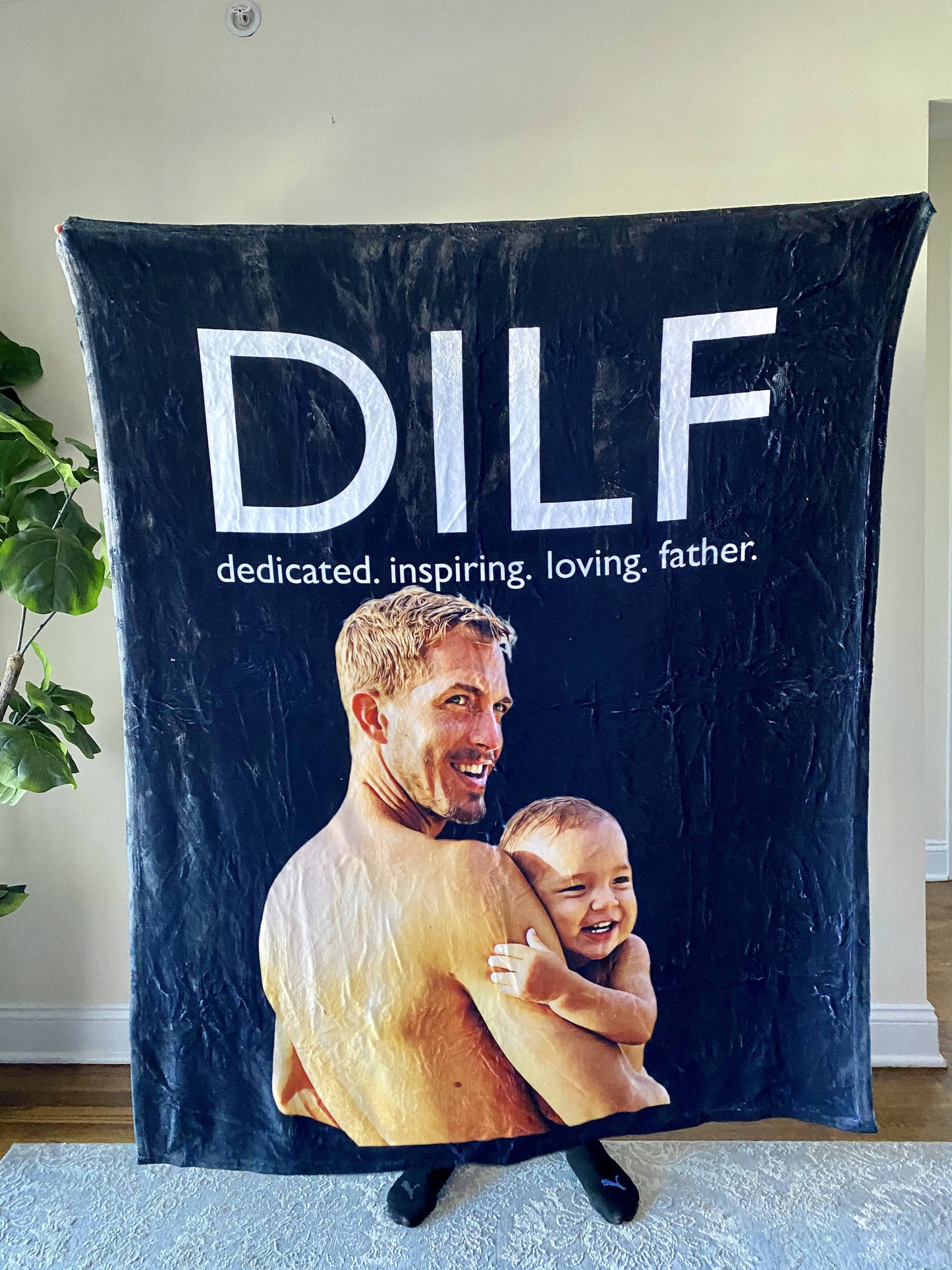 Dilf Custom Fleece Blanket